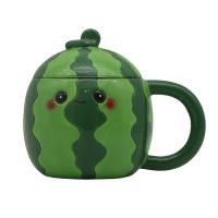  Ceramic Water Melon Mug with Lid 