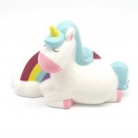  Lying Cartoon Unicorn Money Box, Blue 