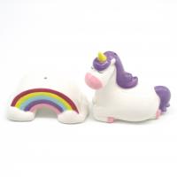  Lying Cartoon Unicorn and Rainbow S+P Set, Purple 