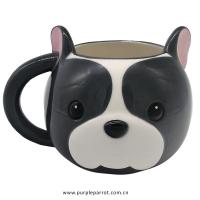  Cute Dog Head Mug Grey and White 