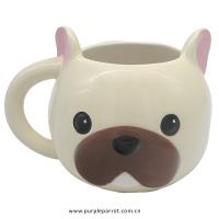  Cute Dog Head Mug Cream 