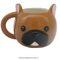  Cute Dog Head Mug Brown 