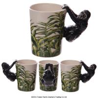  Rainforest Series Shaped Handle Mugs - Shaped Handle Mug Gorilla 