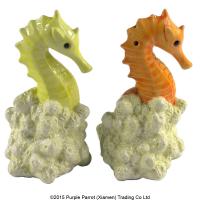  S&P Animals - Ceramic Seahorse Salt & Pepper Set Yellow & Orange 