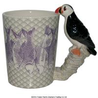  Sea Bird Shaped Handle Mug Puffin 