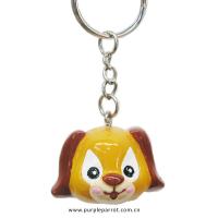  Cute Animal Head Keychain Dog 