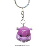  Cute Animal Head Keychain Hippo 