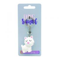  DOG KEYCHAIN A, white 