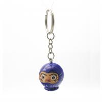  Daruma Keychain, Purple 