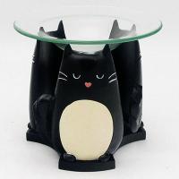  Three Sided Oil Burner with Glass Dish Feline Fine Cat 