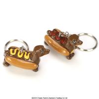  Resin Hotdog Keychain 
