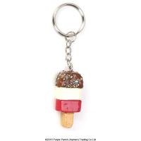  Resin Ice Lolly Keychain Tripple Stripe 