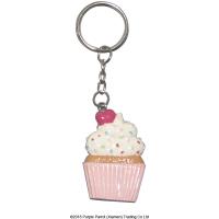  Resin Cup Cake Keychain Pink 