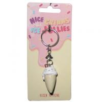  Ice Cream 99 Keychain, , Kawaii Face 