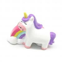  Standing Cartoon Unicorn Keychain, Purple 