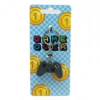  GAME OVER CONTROLLER KEYCHAIN BLACK DESIGN 