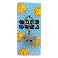  GAME OVER CONTROLLER KEYCHAIN GREY DESIGN 
