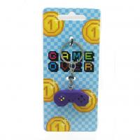  GAME OVER CONTROLLER KEYCHAIN PURPLE DESIGN 