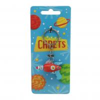  RETRO ROCKET, NEW, KEYCHAIN 
