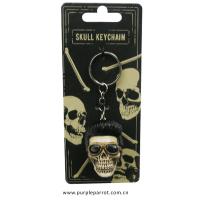  Skull Keychain King of Rock N Roll 