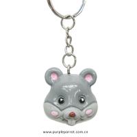  Cute Animal Head Keychain Mouse 