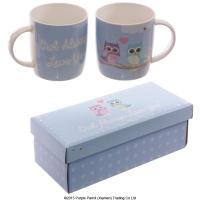  Bone China Mugs - Bone China Mug Gift Set Love Owls 