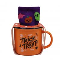  Trick Or Treat Orange Mug & Sock 