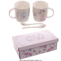  Bone China Mug Gift Set Floral Bird Cage 