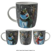  Bone China Christmas Mug Snowman & Mice 