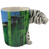  Shaped Handle Mug Snow Tiger 