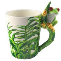  Shaped Handle Mug Tree Frog, Rainforest Decal 