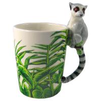  Shaped Handle Mug Lemur Rainforest Decal 