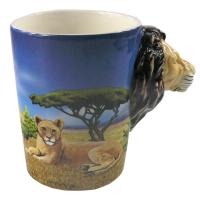  Shaped Handle Mug Lion 