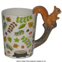 Woodland Animals Shaped Handle Mug Squirrel 