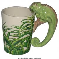  Shaped Handle Mug Chameleon 