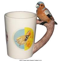  Shaped Handle Mug Chaffinch with Garden Bird Decal 