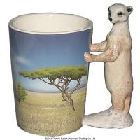  Shaped Handle Mug Meerkat with Decal 