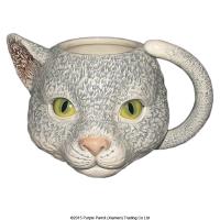  Grey Cat Head Mug 