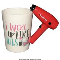  Beauty Shaped Handle Mug with - I woke up like this - Decal Hair 