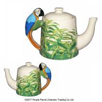  Blue Macaw Shaped handle Teapot 