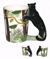  Standing Panther Shaped Handle Mug 