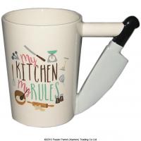  Shaped Handle Mug Kitchen Knife 