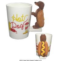  Sausagedog in Bun Shaped Handle Mug 