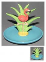  Flamingo w/leaves Ring holder 