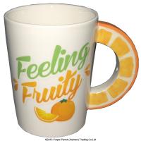  Orange Slice Shaped Handle Mug 