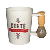  Barber Shop Shaped Handle Mug Shaving Brush 