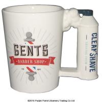  Barber Shop Shaped Handle Mug Shaving Foam 
