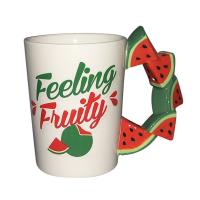  Watermelon Slice Shaped Handle Mug 
