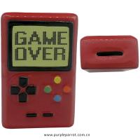  Game Over Ceramic Money Box Red 