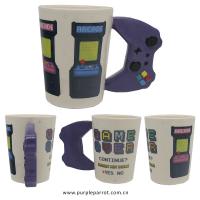  Game Over Shaped Handle Mug Controller Purple B 